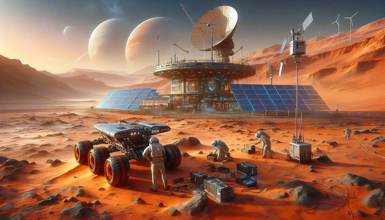 Mars research colony